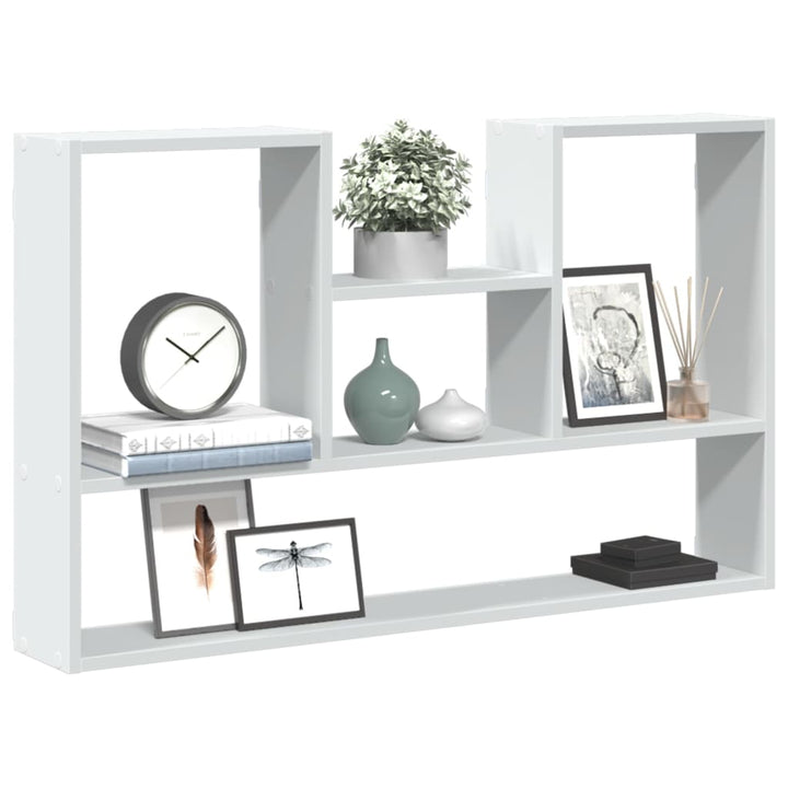 vægreol hvid 99x15x60 cm konstrueret træ