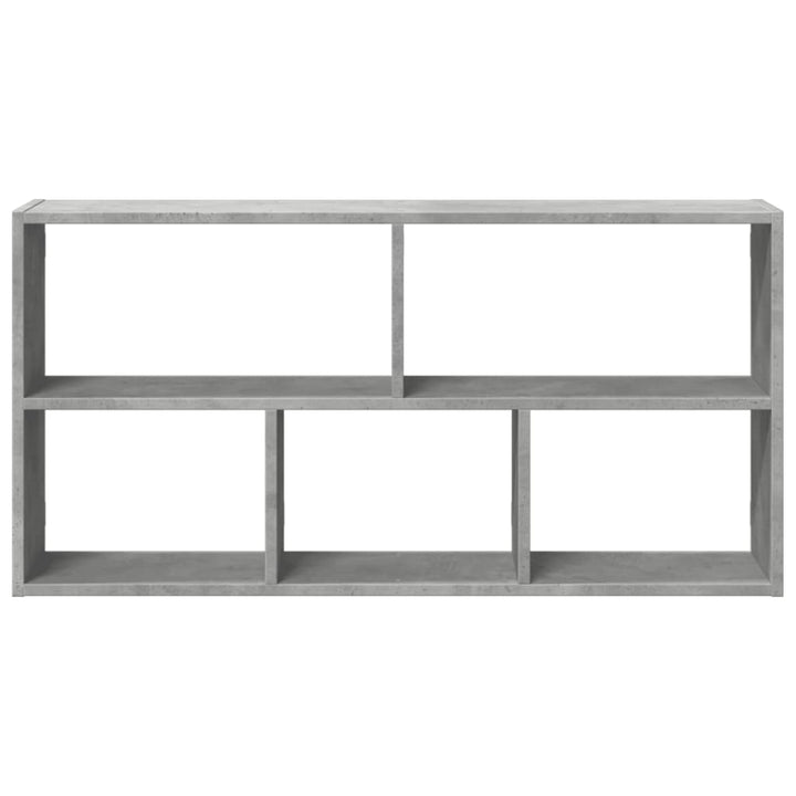 væghylde 100x25x50 cm konstrueret træ betongrå