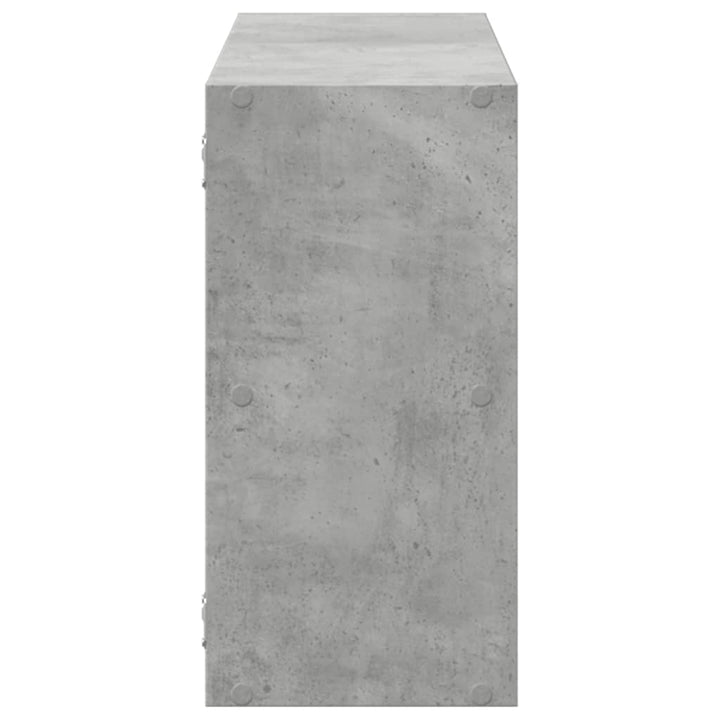 væghylde 100x25x50 cm konstrueret træ betongrå