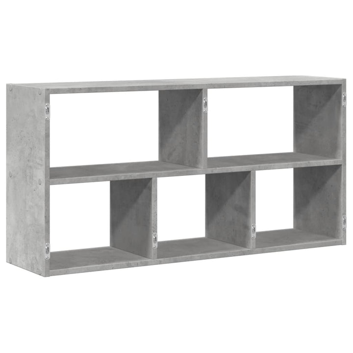 væghylde 100x25x50 cm konstrueret træ betongrå