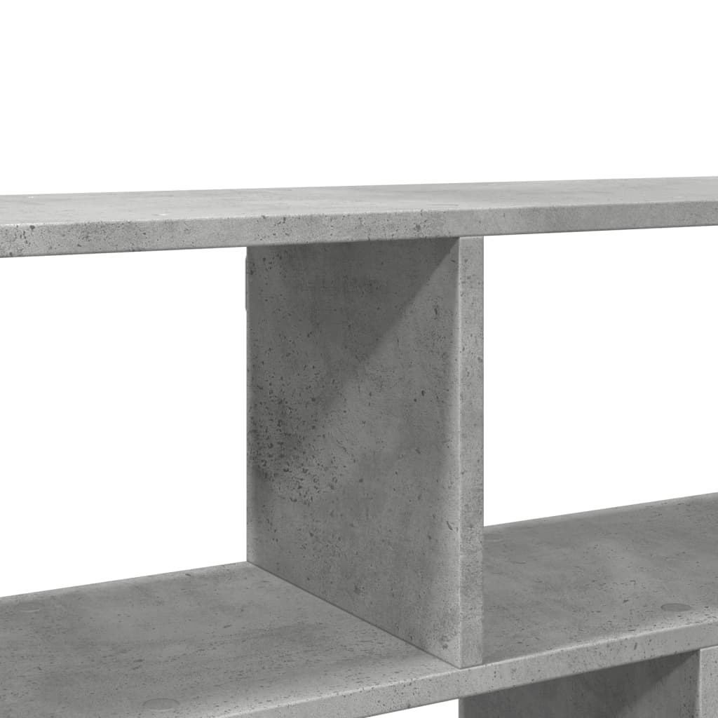 væghylde 100x25x50 cm konstrueret træ betongrå