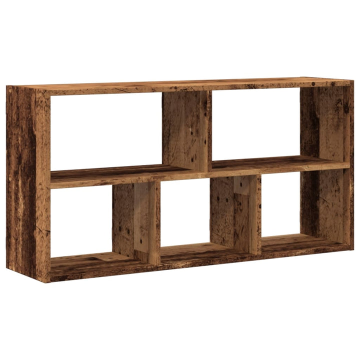 væghylde 100x25x50 cm konstrueret træ sort gammelt træ-look