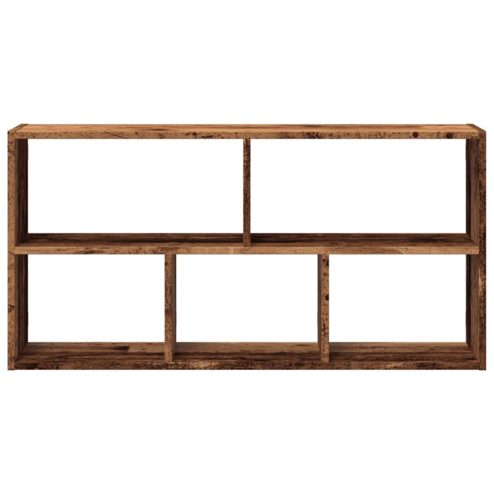 væghylde 100x25x50 cm konstrueret træ sort gammelt træ-look