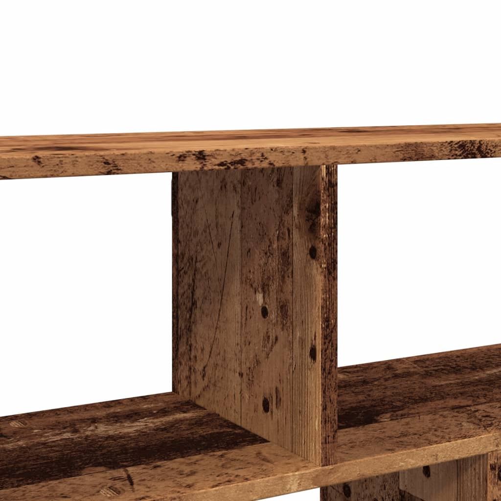 væghylde 100x25x50 cm konstrueret træ sort gammelt træ-look