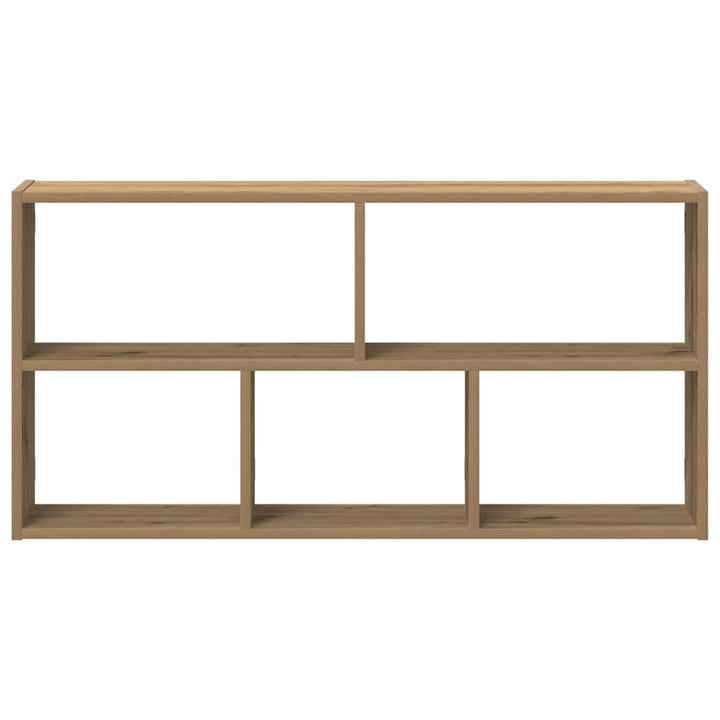væghylde 100x25x50 cm konstrueret træ sort egetræsfarve