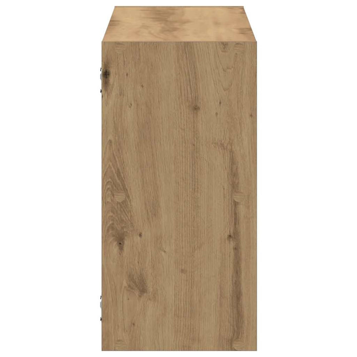 væghylde 100x25x50 cm konstrueret træ sort egetræsfarve