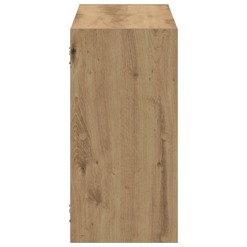 væghylde 100x25x50 cm konstrueret træ sort egetræsfarve