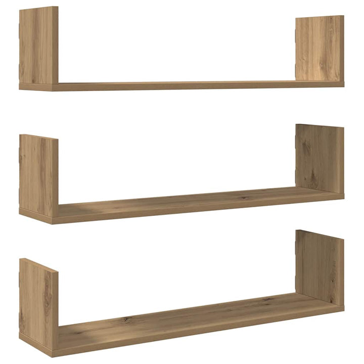 plantestativer 3 stk. 80x18x18 cm konstrueret træ egetræsfarve