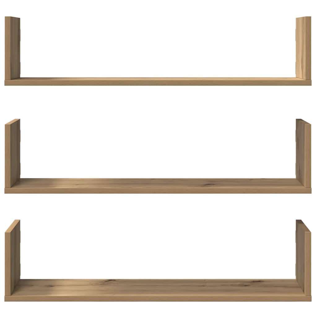 plantestativer 3 stk. 80x18x18 cm konstrueret træ egetræsfarve