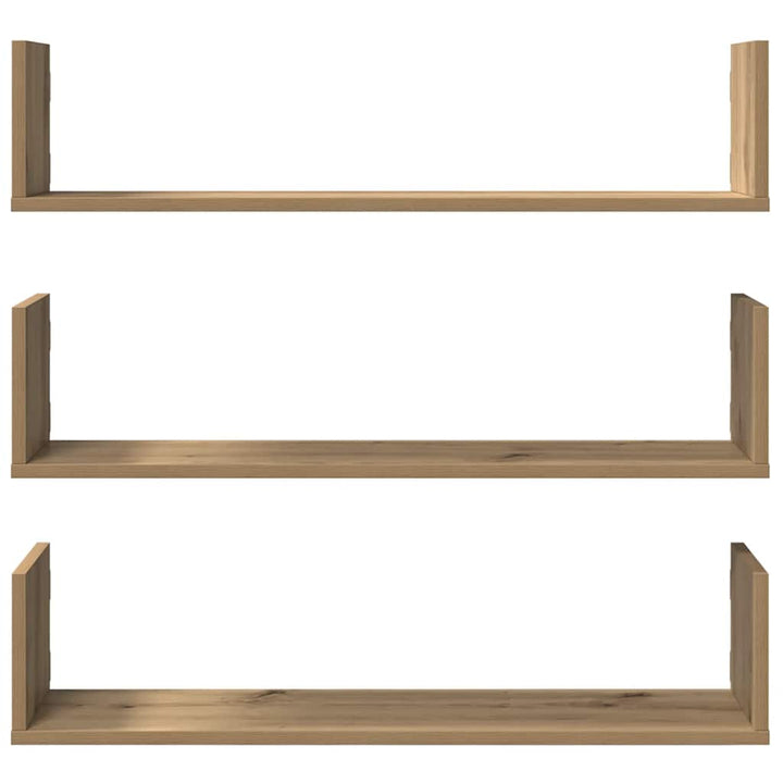 plantestativer 3 stk. 80x18x18 cm konstrueret træ egetræsfarve