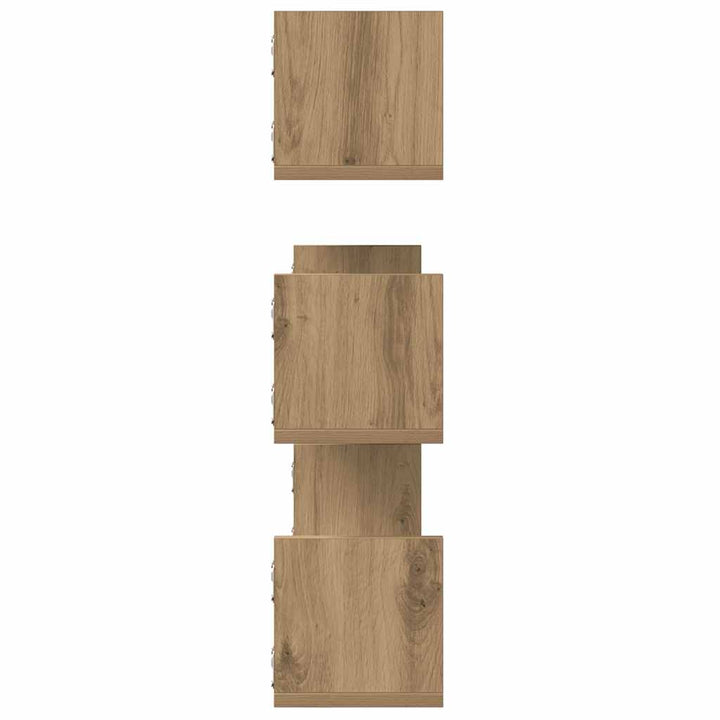 plantestativer 3 stk. 80x18x18 cm konstrueret træ egetræsfarve