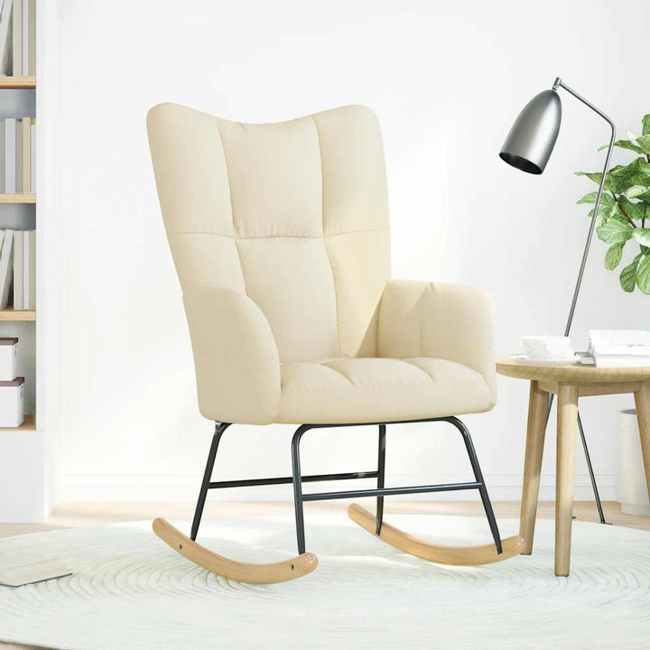 gyngestol stof cremefarvet