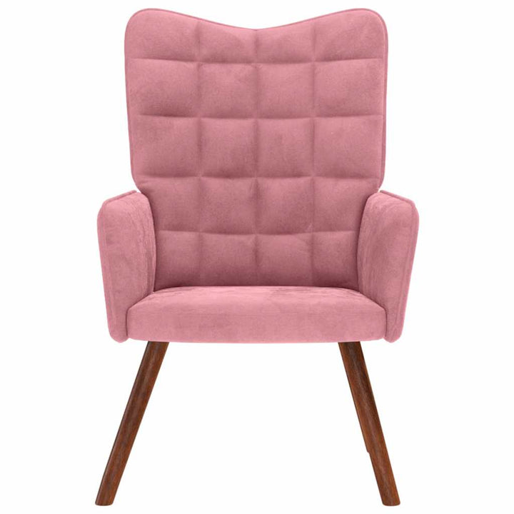 lænestol fløjl pink