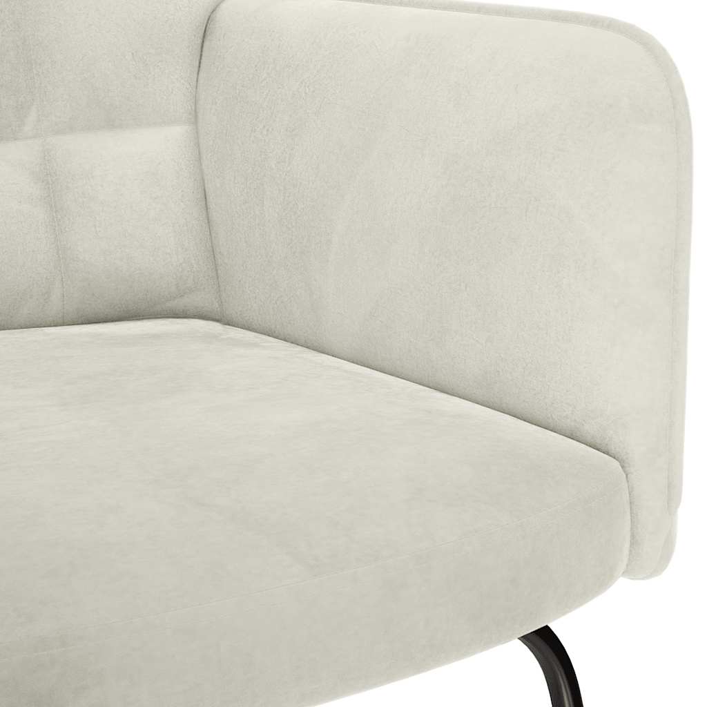 gyngestol fløjl cremefarvet