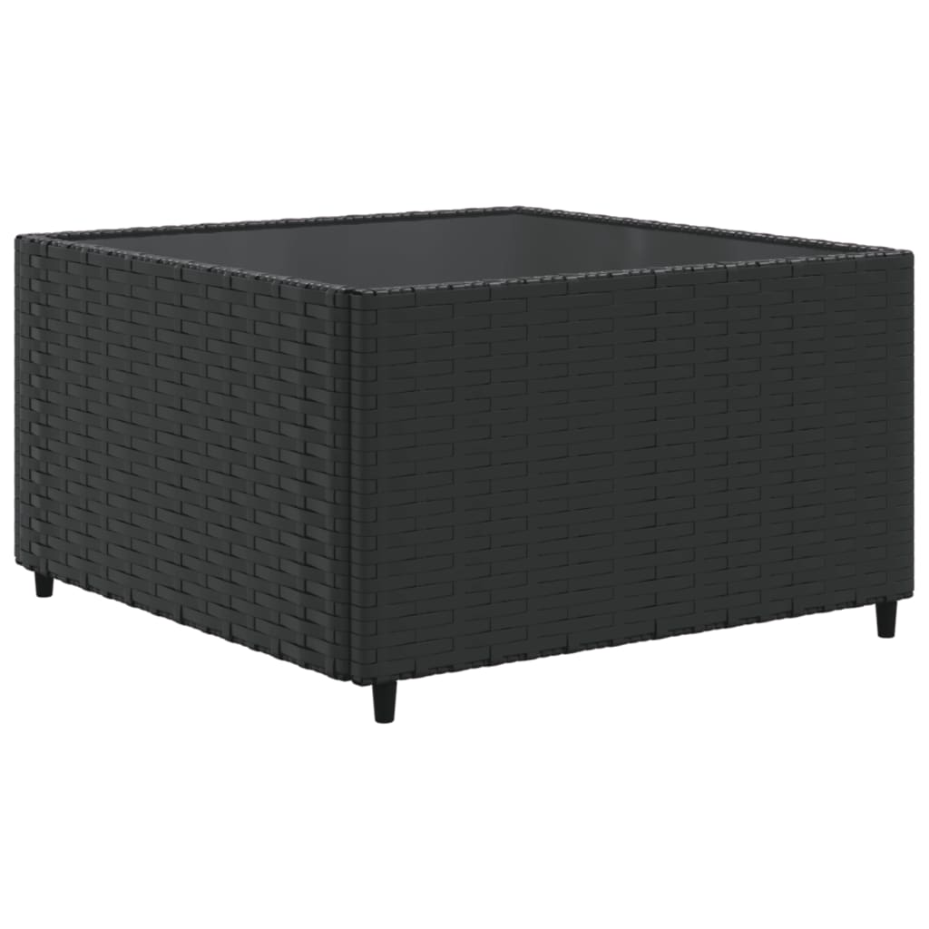 loungesæt til haven 8 dele med hynder polyrattan sort
