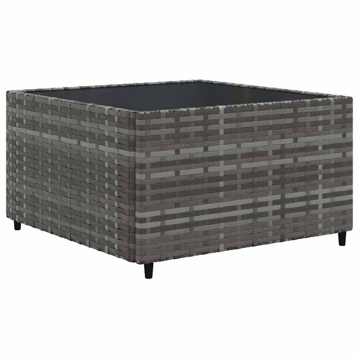loungesæt til haven 8 dele med hynder polyrattan grå