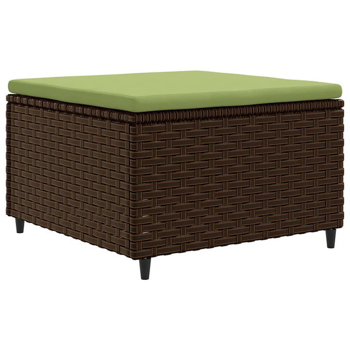 loungesæt til haven 6 dele med hynder polyrattan brun