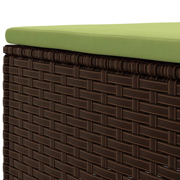 loungesæt til haven 6 dele med hynder polyrattan brun