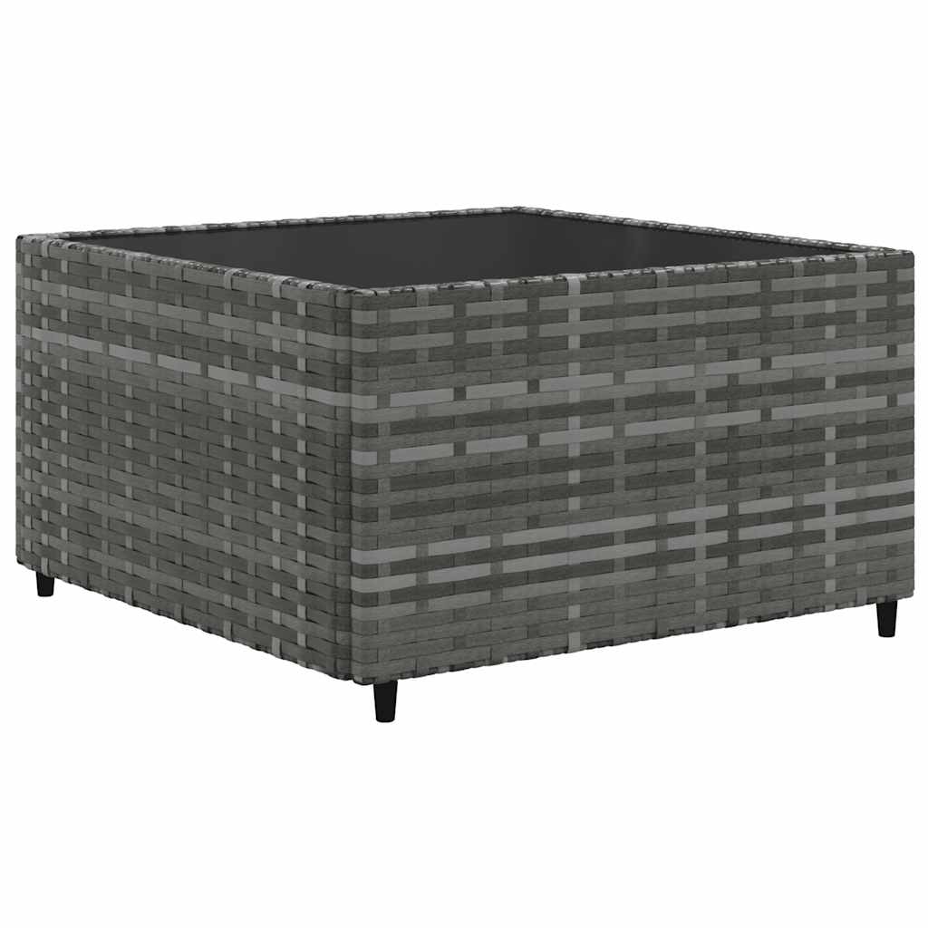 loungesæt til haven 5 dele med hynder polyrattan grå