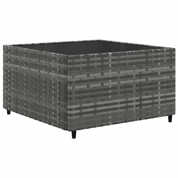 loungesæt til haven 5 dele med hynder polyrattan grå
