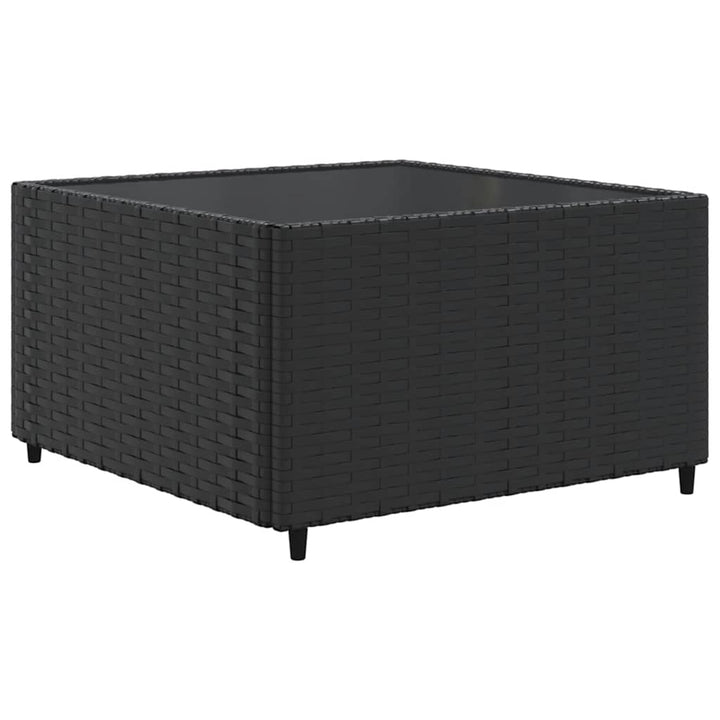 loungesæt til haven 6 dele med hynder polyrattan sort