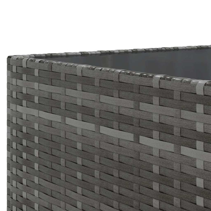 loungesæt til haven 6 dele med hynder polyrattan grå