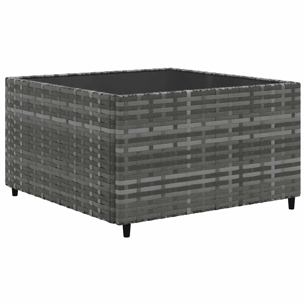 loungesæt til haven 7 dele med hynder polyrattan grå