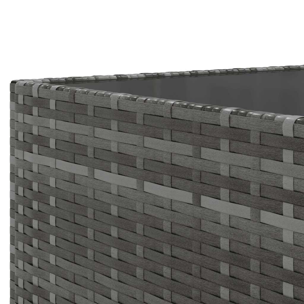 loungesæt til haven 6 dele med hynder polyrattan grå