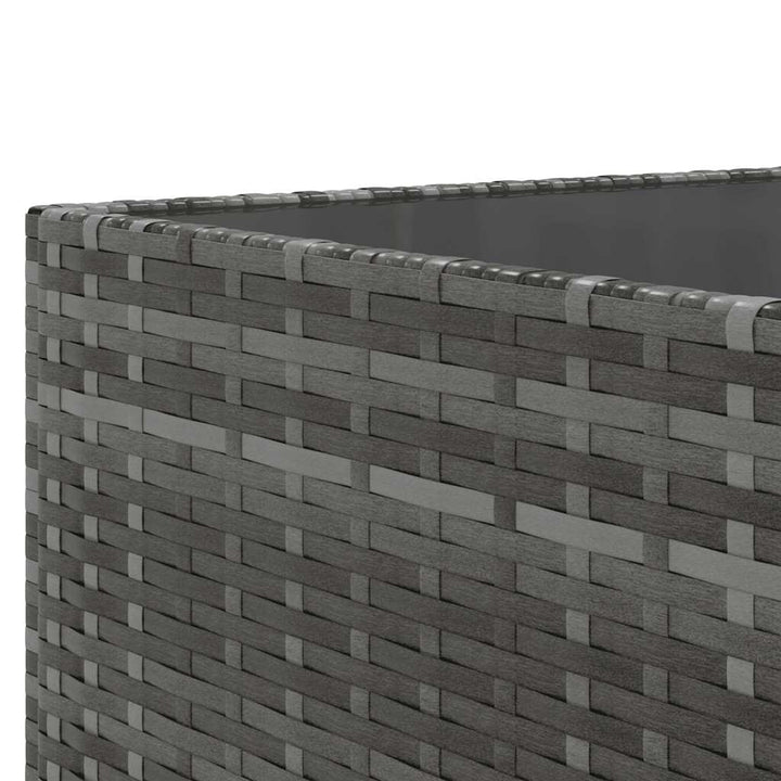 loungesæt til haven 6 dele med hynder polyrattan grå