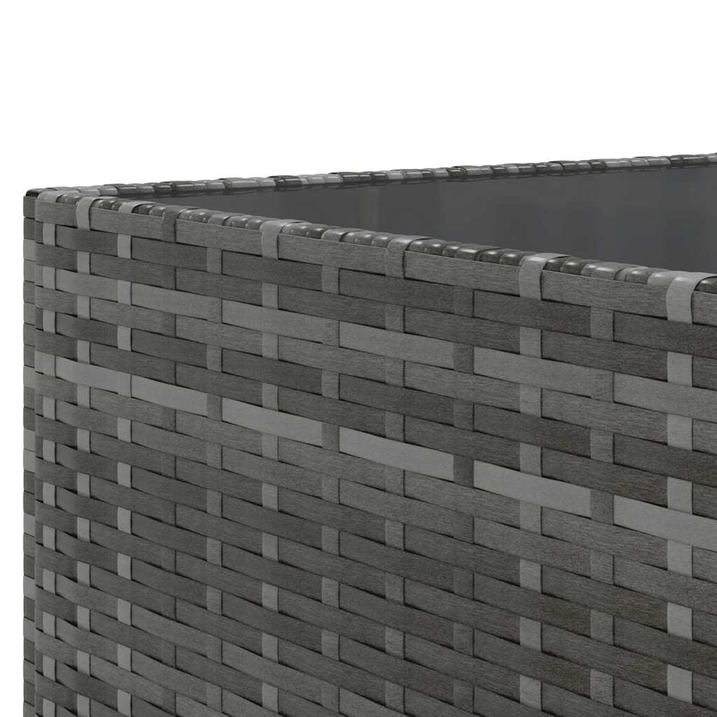 loungesæt til haven 6 dele med hynder polyrattan grå