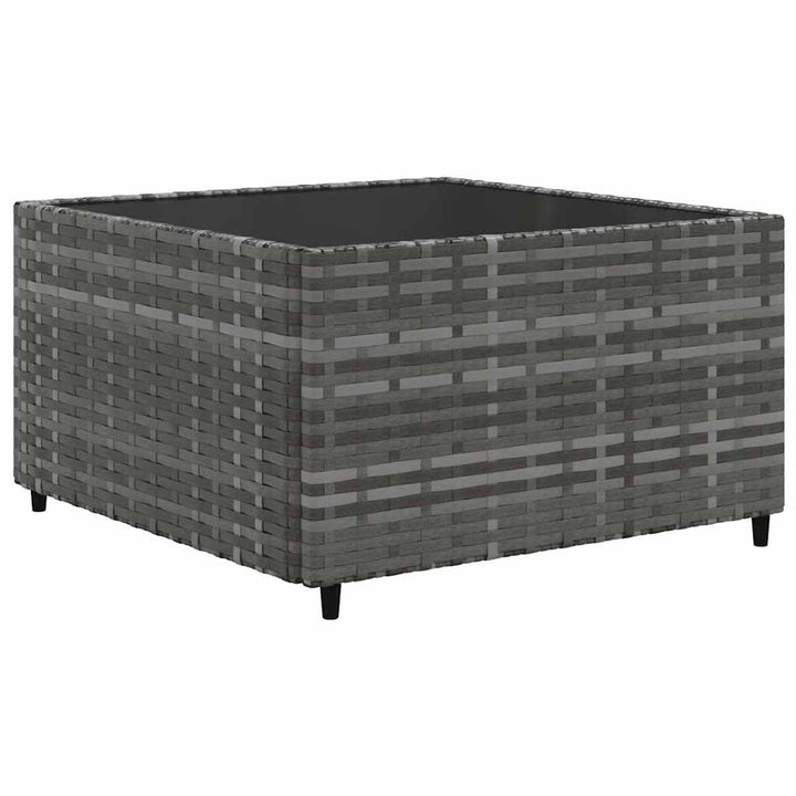 loungesæt til haven 9 dele med hynder polyrattan grå