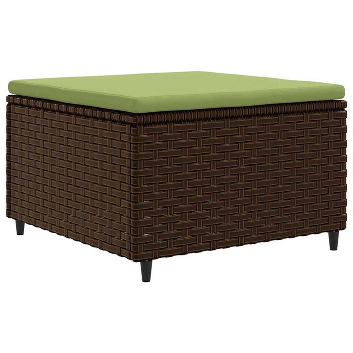 loungesæt til haven 7 dele med hynder polyrattan brun