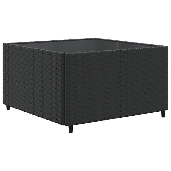 loungesæt til haven 8 dele med hynder polyrattan sort