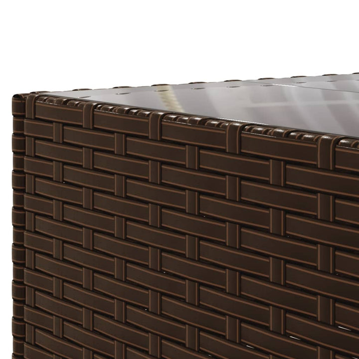 sofasæt til haven 10 dele med hynder polyrattan brun