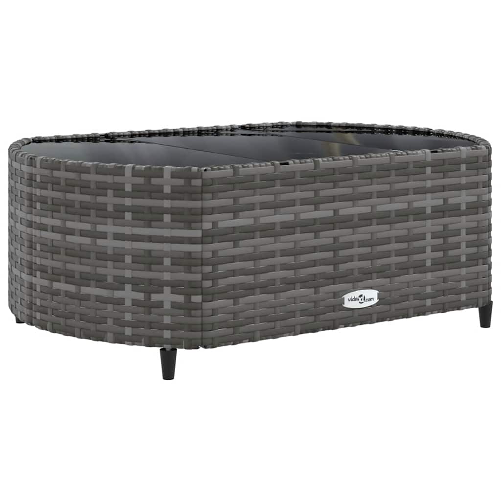 sofasæt til haven 4 dele med hynder polyrattan grå