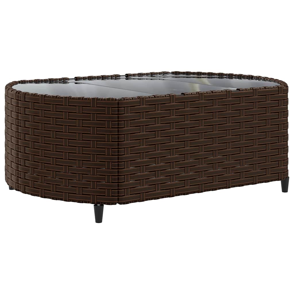 sofasæt til haven 5 dele med hynder polyrattan brun