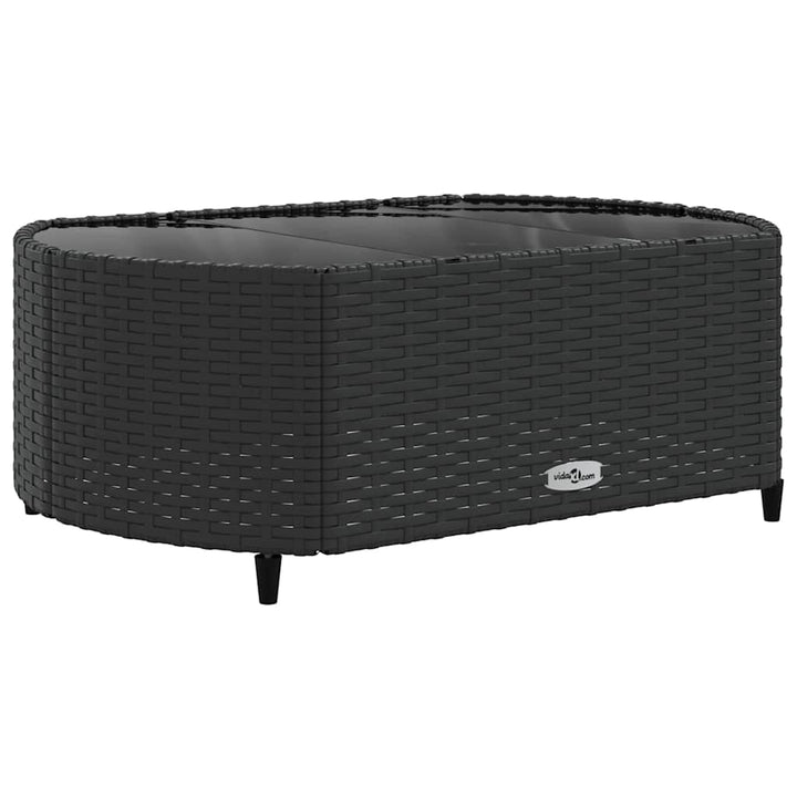 sofasæt til haven 5 dele med hynder polyrattan sort