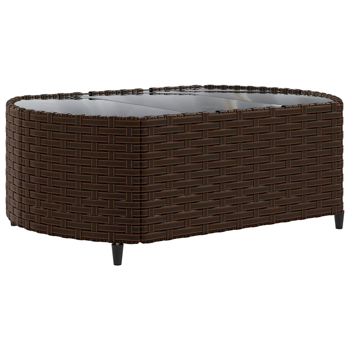 sofasæt til haven 5 dele med hynder polyrattan brun