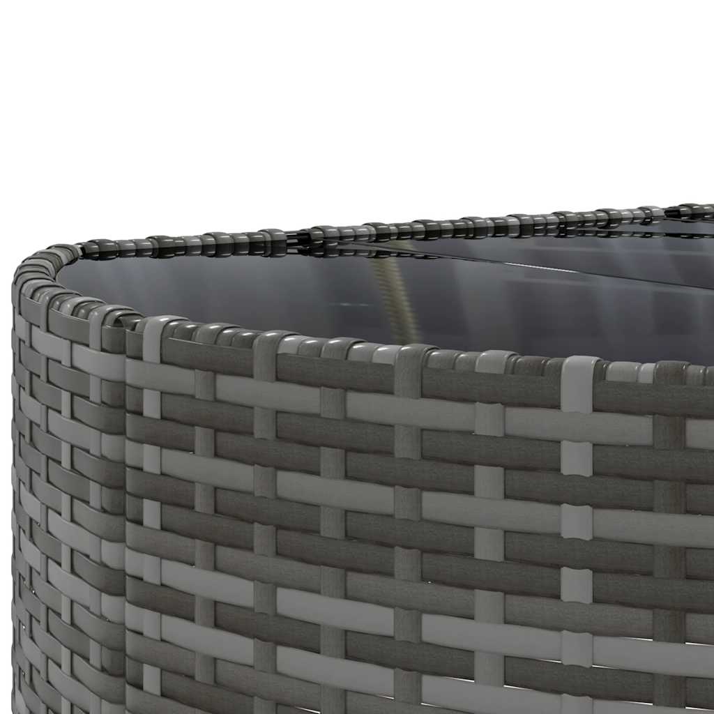 sofaesæt til haven 7 dele med hynder polyrattan grå