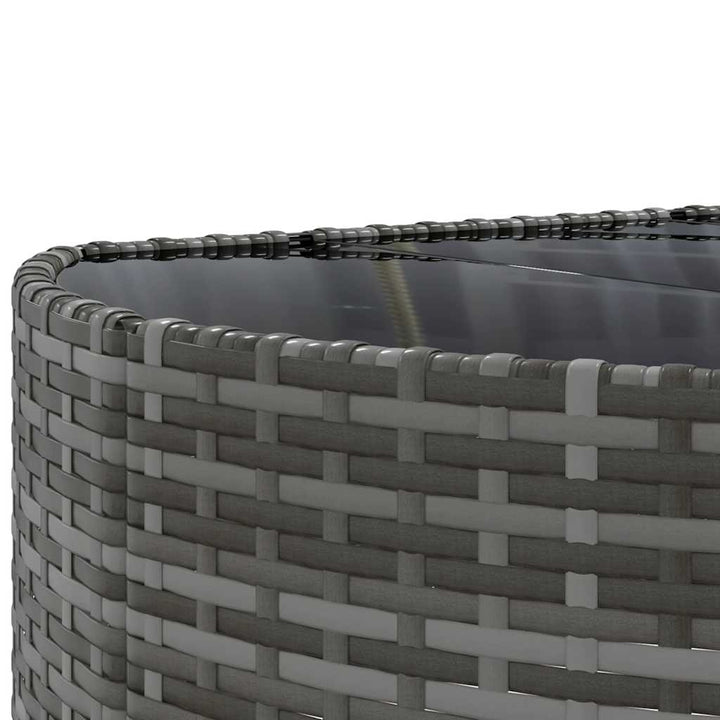 sofaesæt til haven 7 dele med hynder polyrattan grå