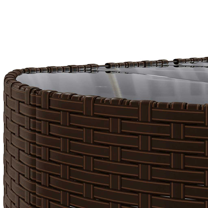 sofasæt til haven 10 dele med hynder polyrattan brun