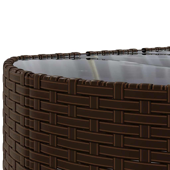 sofasæt til haven 10 dele med hynder polyrattan brun