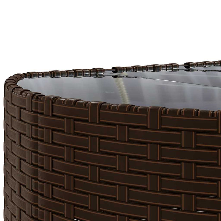 sofasæt til haven 10 dele med hynder polyrattan brun