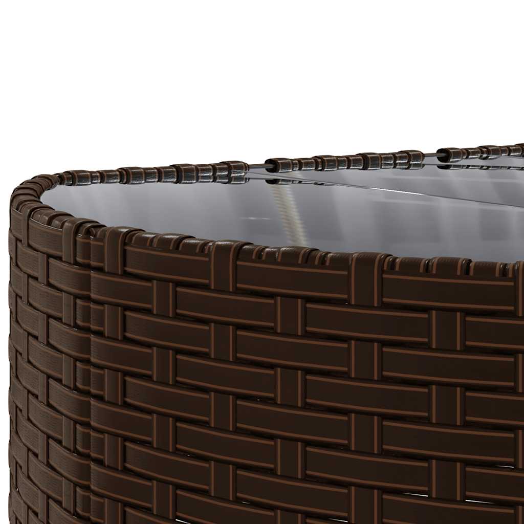 sofasæt til haven 6 dele med hynder polyrattan brun