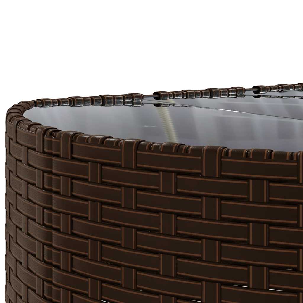 sofasæt til haven 5 dele med hynder polyrattan brun