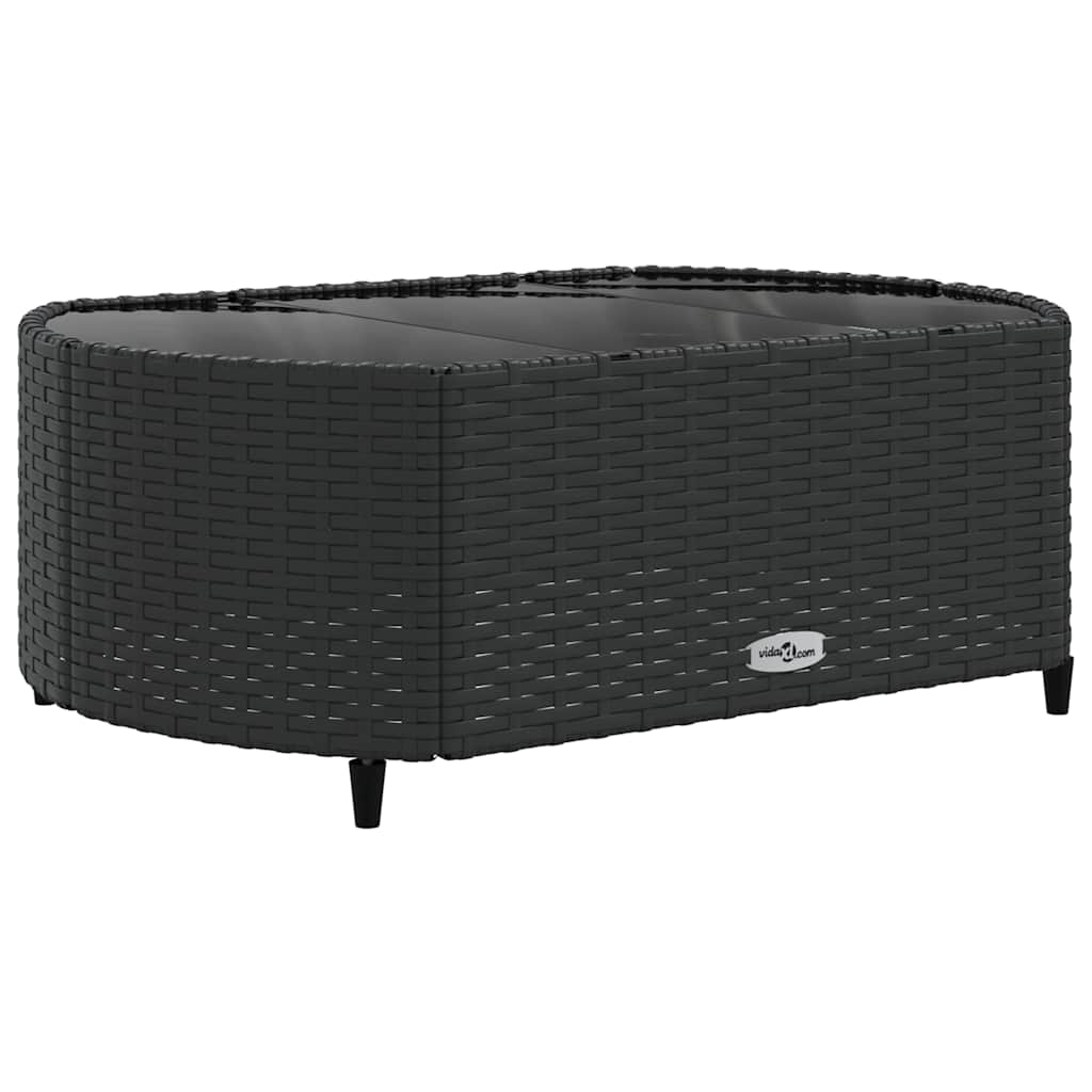 sofasæt til haven 5 dele med hynder polyrattan sort