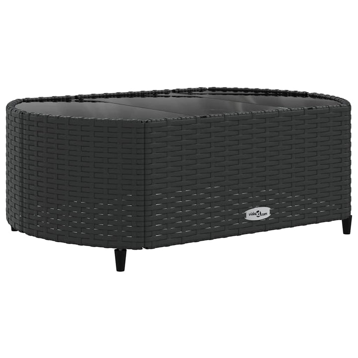 sofasæt til haven 5 dele med hynder polyrattan sort