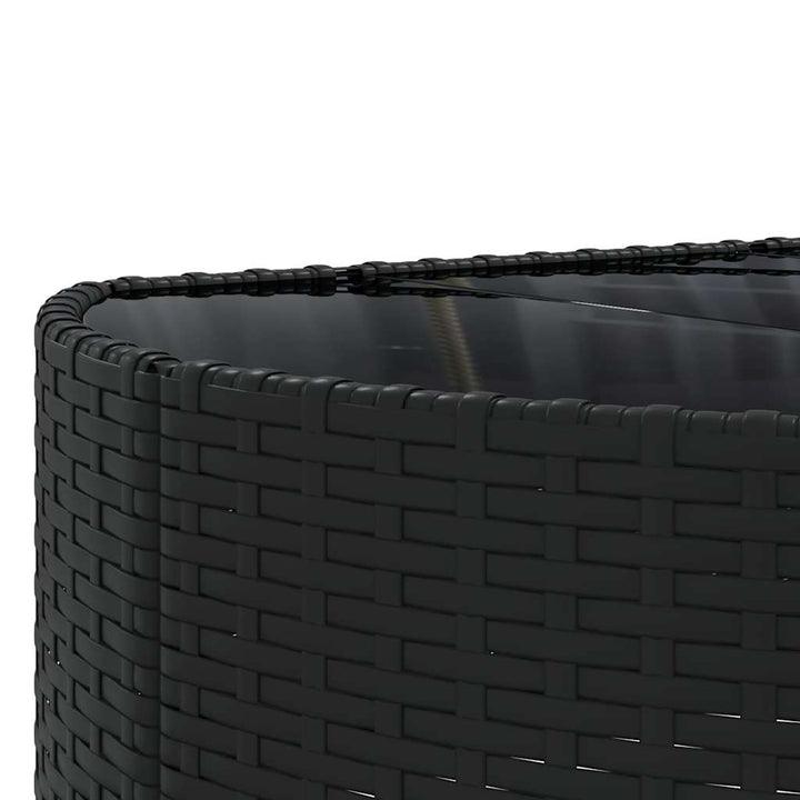 sofasæt til haven 5 dele med hynder polyrattan sort
