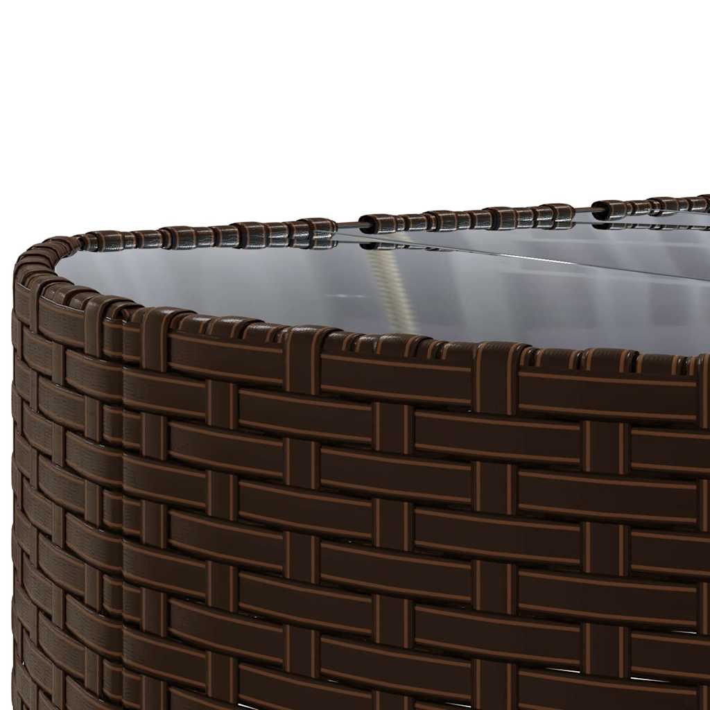sofasæt til haven 5 dele med hynder polyrattan brun