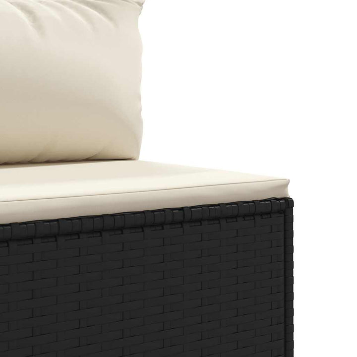 sofasæt til haven 4 dele med hynder polyrattan sort